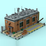 Train Depot Industrial Railway Maintenance Workshop Building Blocks-LesDiy-Building Blocks-
