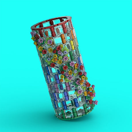 Transparent Rainbow Flower Vase - LesDiy - 