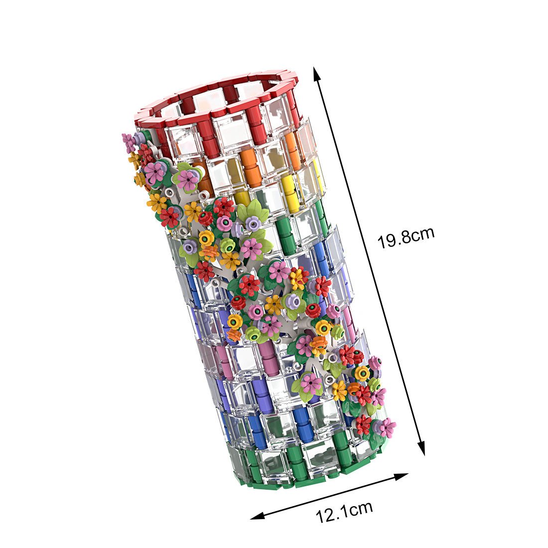 Transparent Rainbow Flower Vase - LesDiy