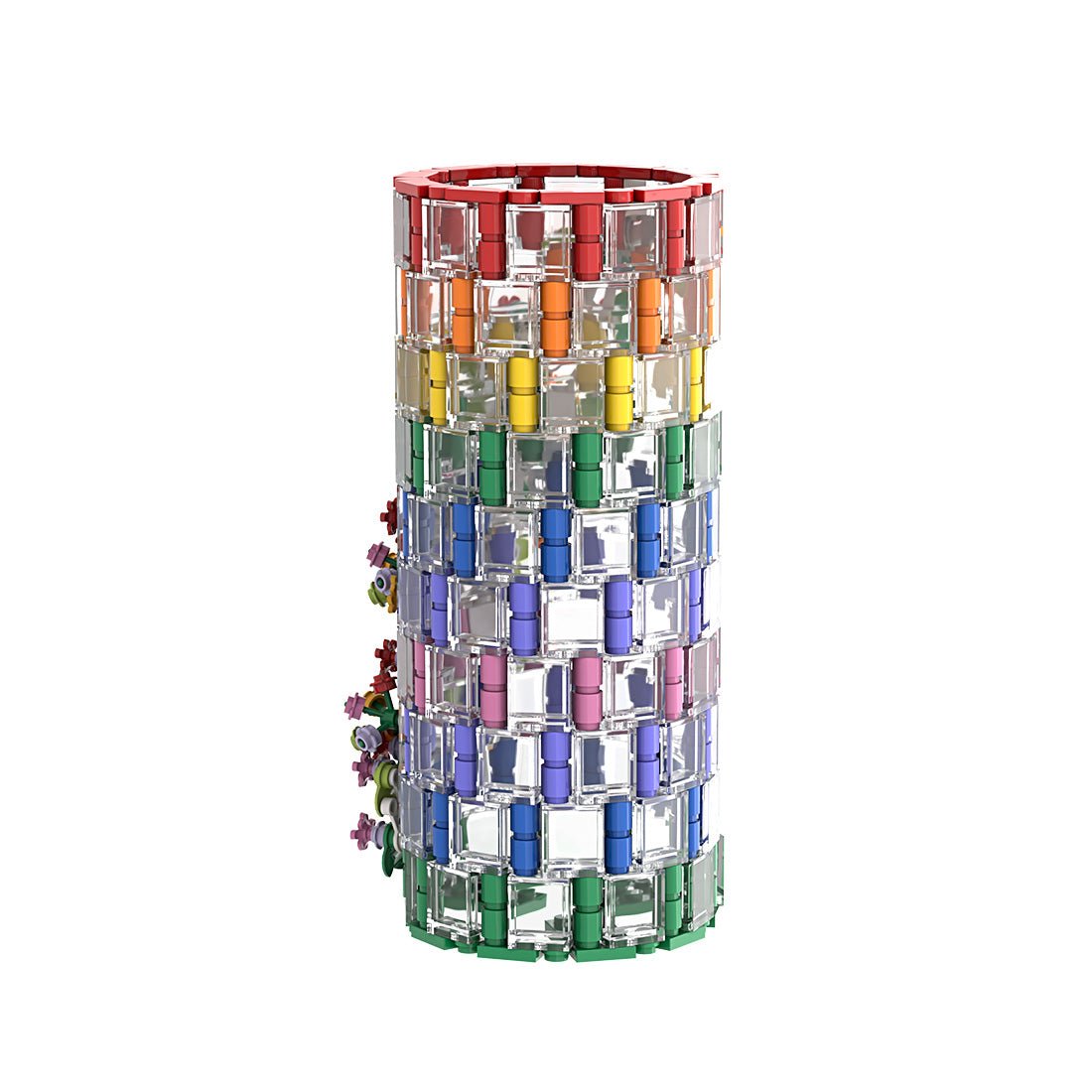 Transparent Rainbow Flower Vase - LesDiy
