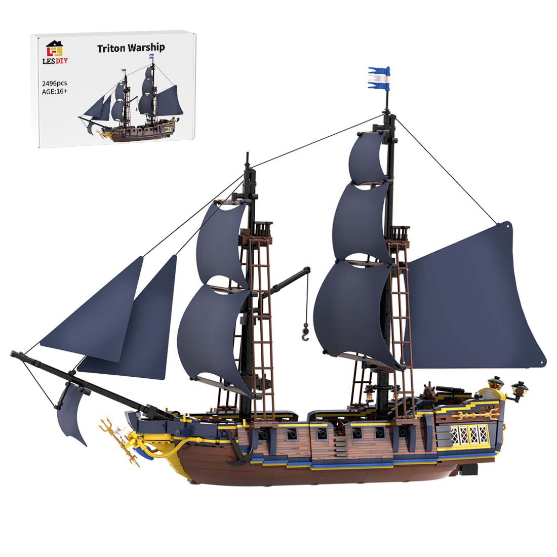 Triton Warship Building Blocks - LesDiy - Building Blocks