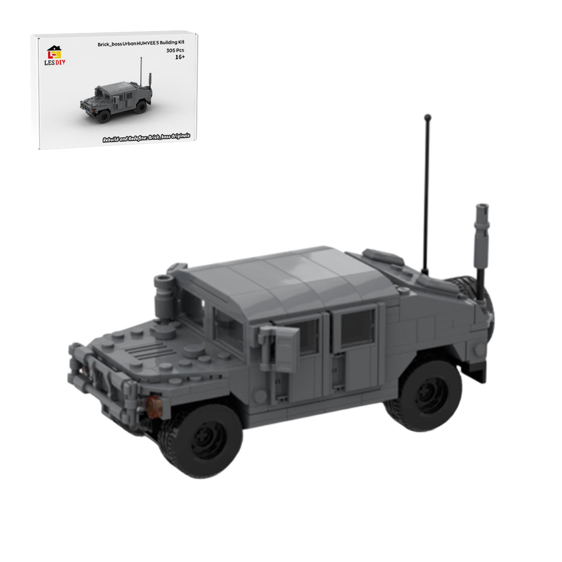 Urban HUMVEE 5 Modern Military Vehicle Building Blocks-LesDiy-Building Blocks-