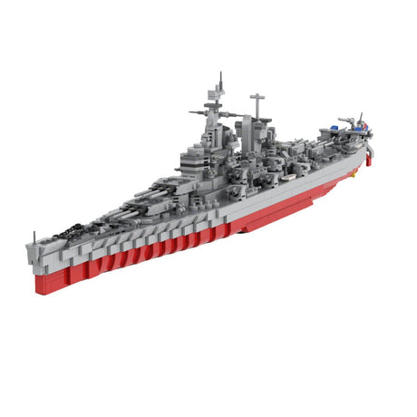 US Navy Super - Battleship Military Ship Building Blocks - LesDiy - 