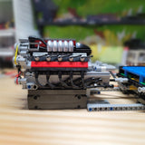 V10 Engine with Gearbox Single Overhead Camshaft (SOHC) Air - Cooled Engine - LesDiy - 