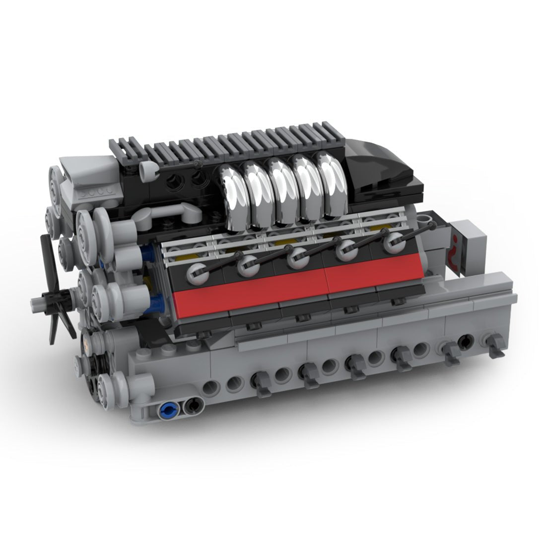 V10 Engine with Gearbox Single Overhead Camshaft (SOHC) Air - Cooled Engine - LesDiy - 