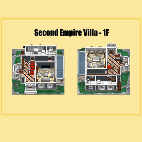 Victorian French Estate European Villa Building Blocks-LesDiy - 