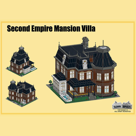 Victorian Manor House Historic European Mansion Building Blocks-LesDiy - 