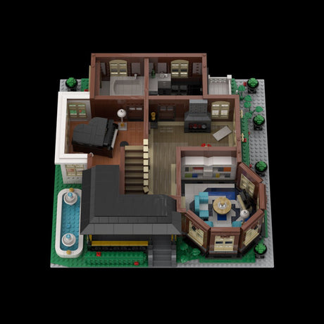 Victorian Manor House Historic European Mansion Building Blocks-LesDiy - 
