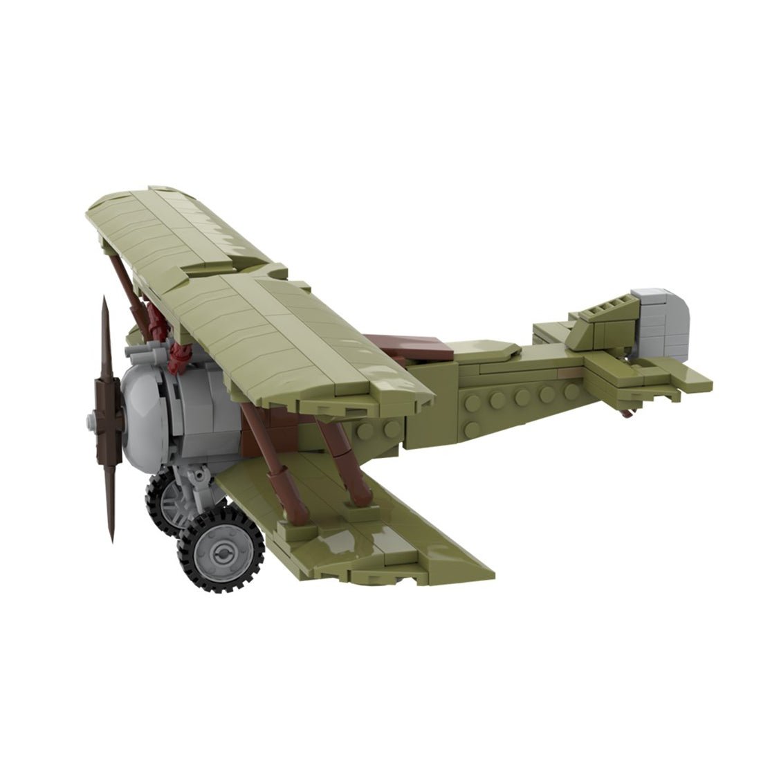Vintage Military Biplane Building Blocks-LesDiy - 