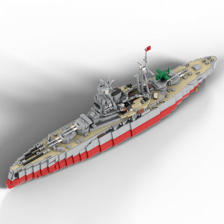 WW2 British Royal Navy Battleship Military Building Blocks - LesDiy - 
