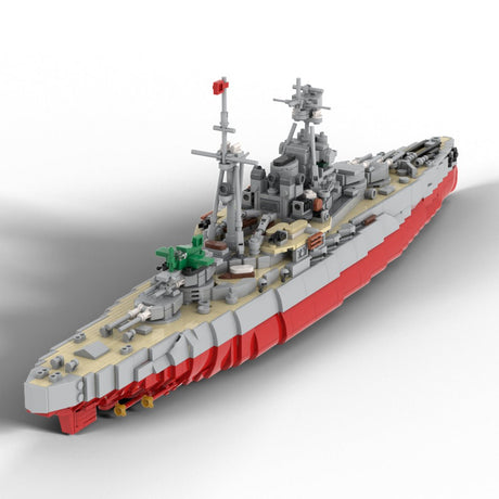 WW2 British Royal Navy Battleship Military Building Blocks - LesDiy - 