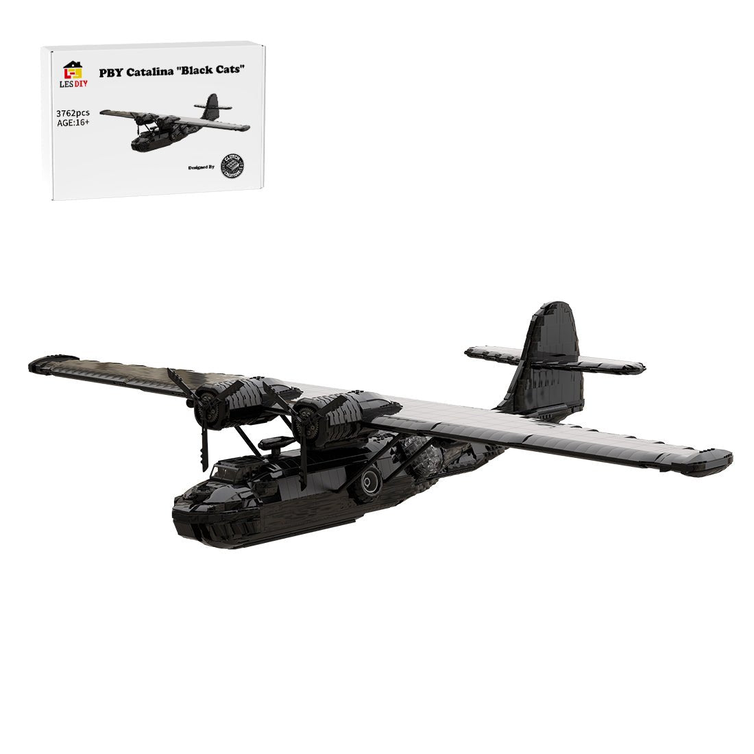 Diy Pby WWII PBY BlackCat Building Blocks | LesDiy