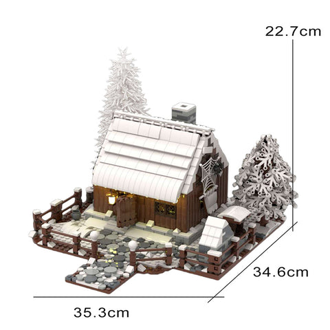 MOC Wooden House in Winter
