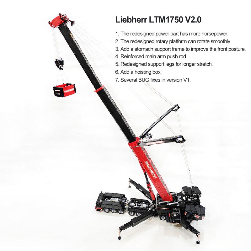 MOC Technic Liebherr LTM 1750 - 9.1 Mega - Crane V2.0 - LesDiy