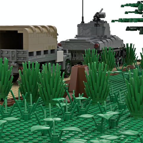 MOC Military Scene - March in the Forest