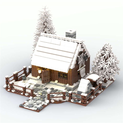MOC Wooden House in Winter