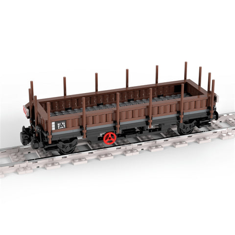 MOC-81218 Railway Train Loadable Open Carriage for Lego