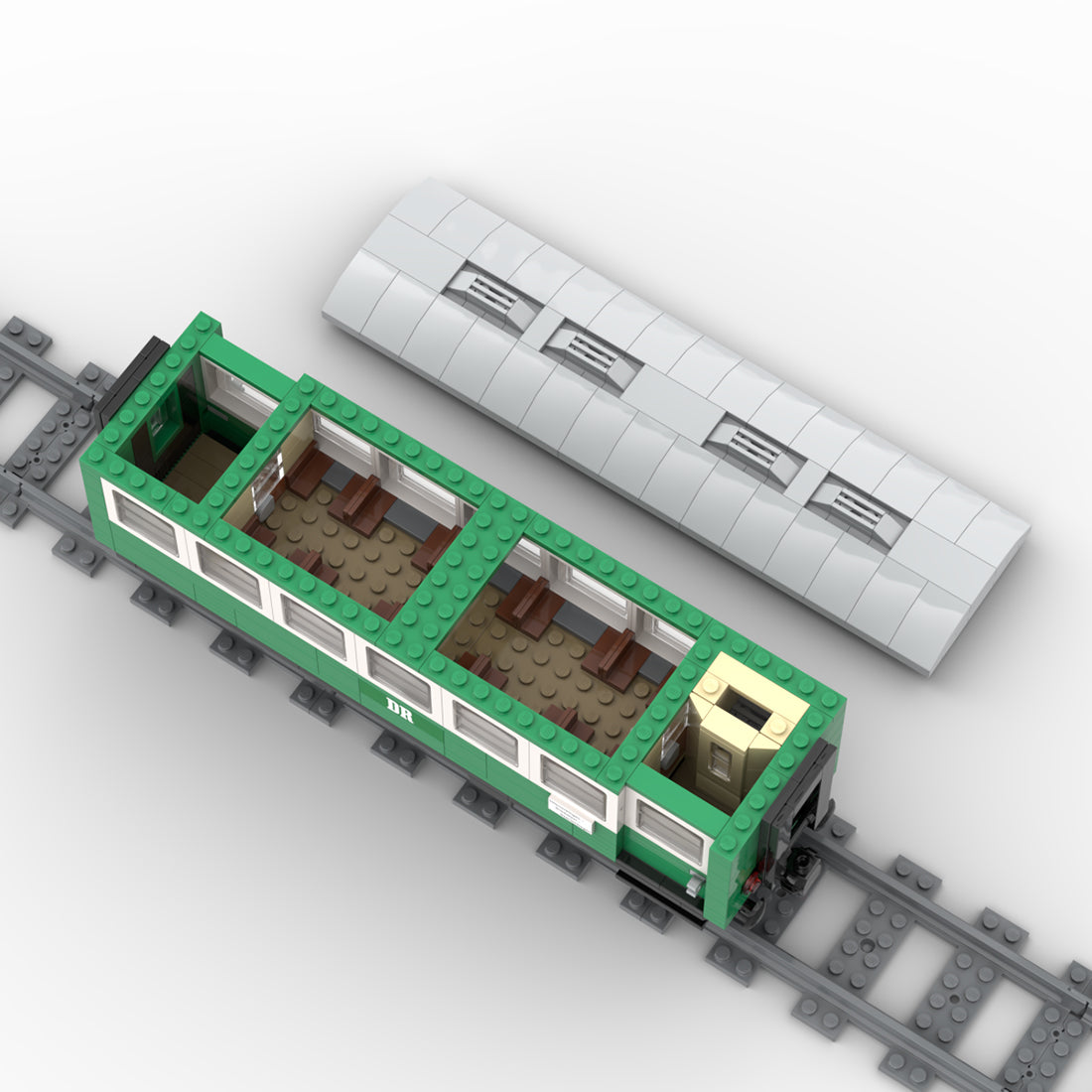 MOC-81650 Modeled Locomotive Compartment  for Lego