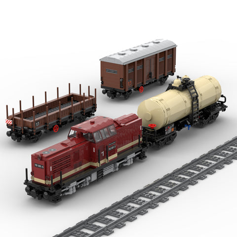 MOC-81729 European Railway Train Internal Combustion for Lego