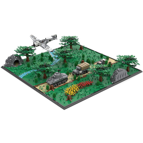 MOC Military Scene - March in the Forest