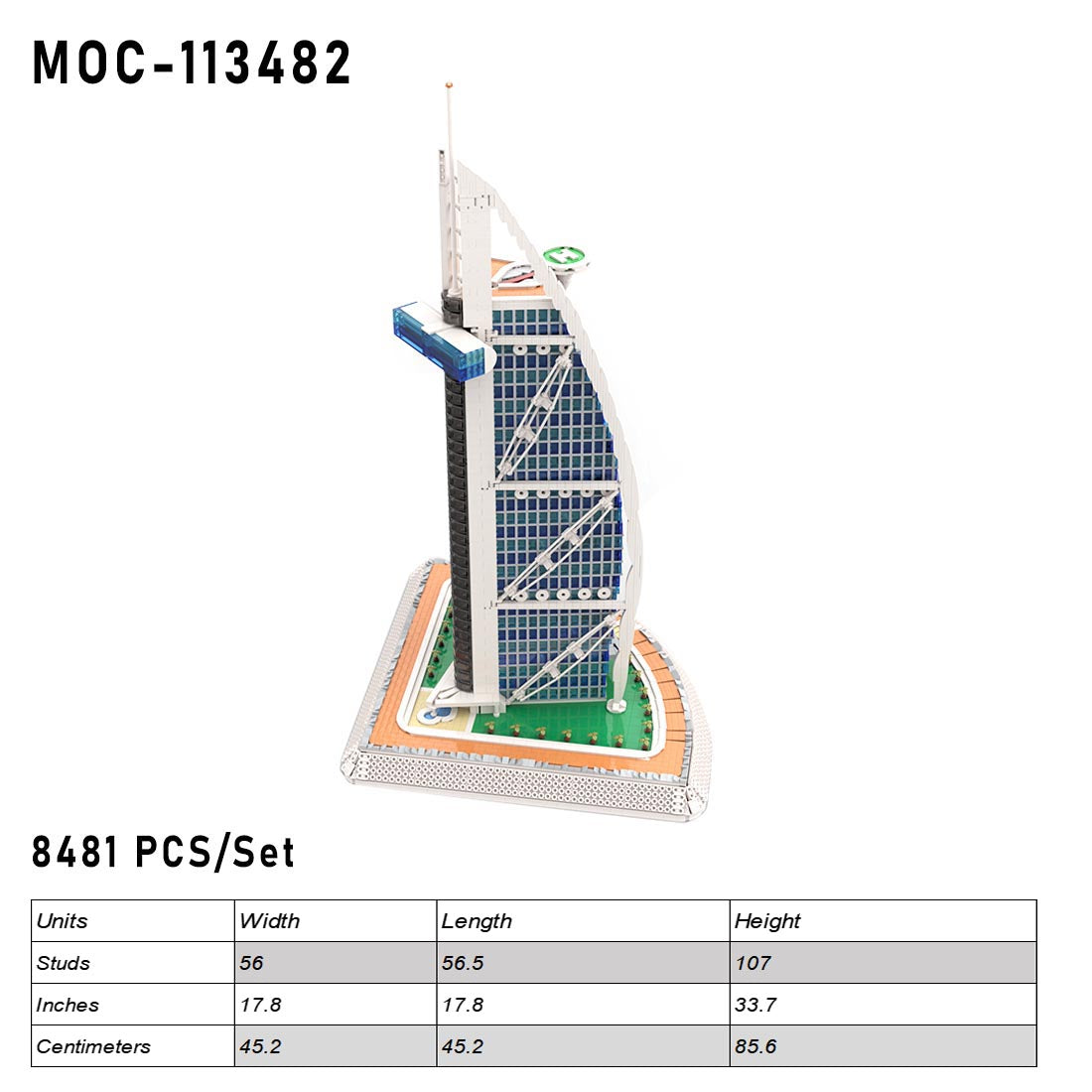 MOC-113482 Burj Al Arab Bausteine