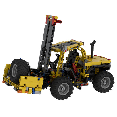 MOC-122921 Freightliner and All-terrain Forklift | lesdiy.com