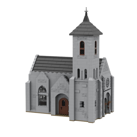 MOC-124030 Modell einer mittelalterlichen Glockenturmkirche
