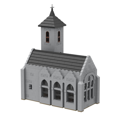 MOC-124030 Medieval Bell Tower Church Model