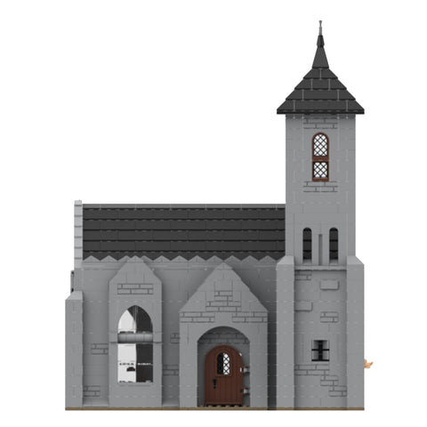 MOC-124030 Medieval Bell Tower Church Model