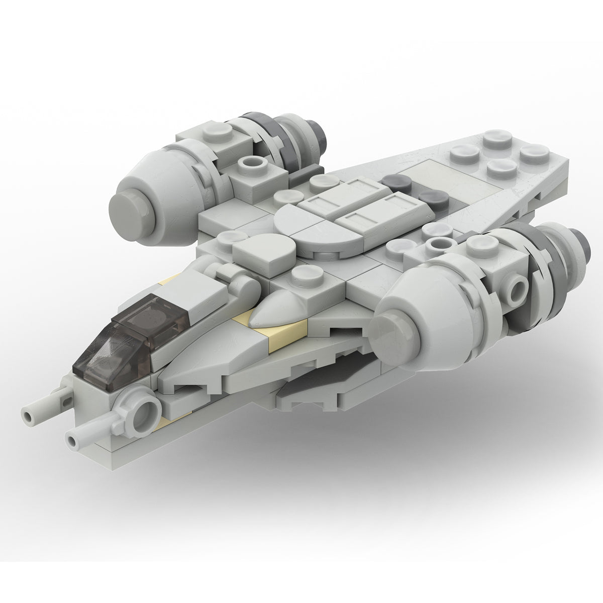 MOC-38715 Micro Razor Crest Spaceship Model