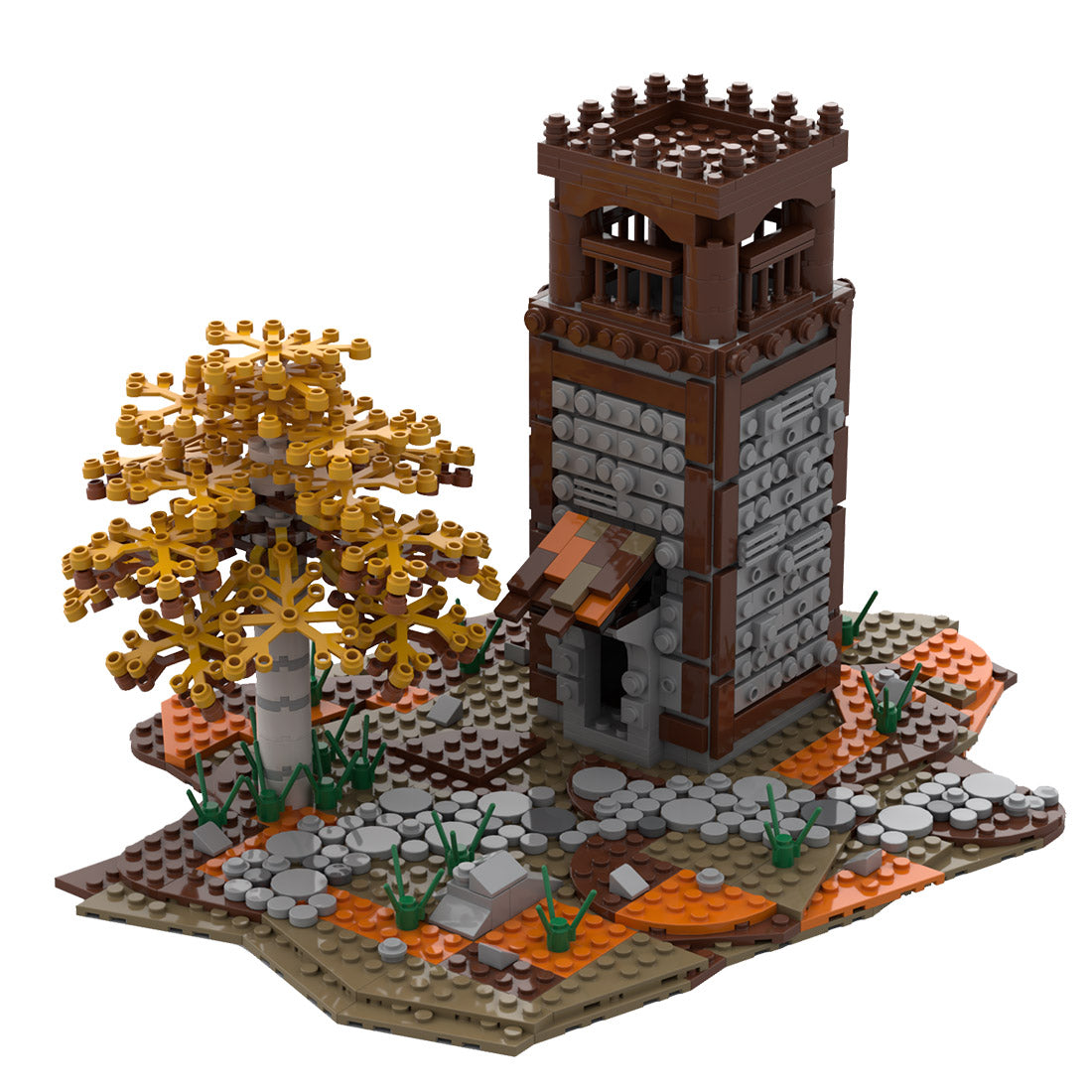 MOC-42970 Medieval Watch Tower Building Blocks