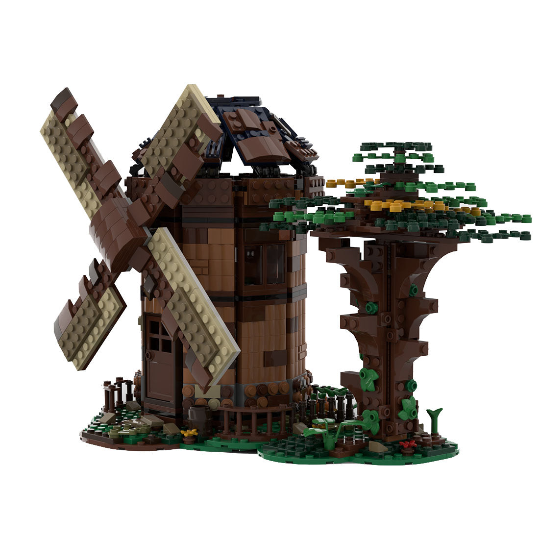 MOC-52517 Medieval Dutch Windmill Building Blocks