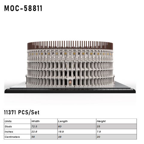 MOC-58811 Die echten Kolosseum-Bausteine